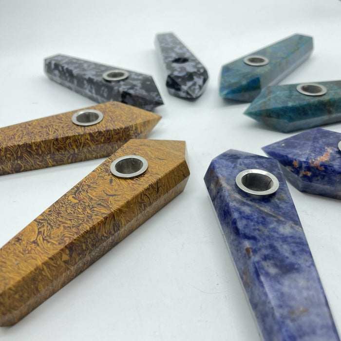 4Types Crystal Pipes Sodalite Apatite Wholesale