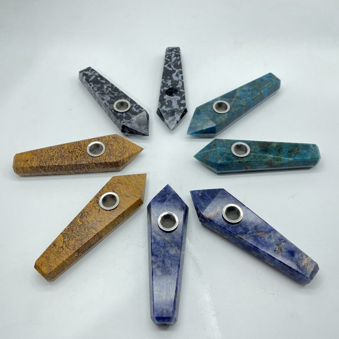 4Types Crystal Pipes Sodalite Apatite Wholesale