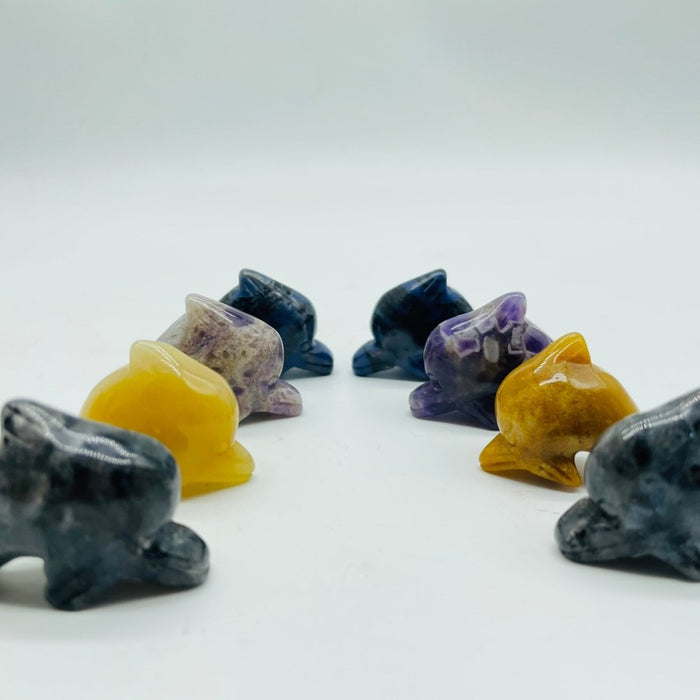 4Types Dolphin Carving Wholesale Chevron Amethyst & Sodalite