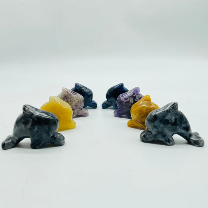 4Types Dolphin Carving Wholesale Chevron Amethyst & Sodalite