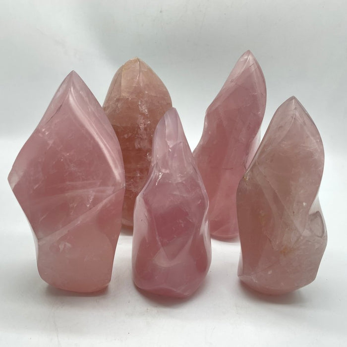 5-7in Rose Quartz Flame Wholesale
