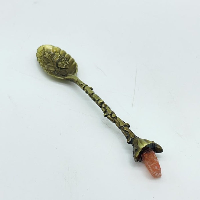 5 Colors Coffee Spoon With Sunstone Raw Stone Wholesale