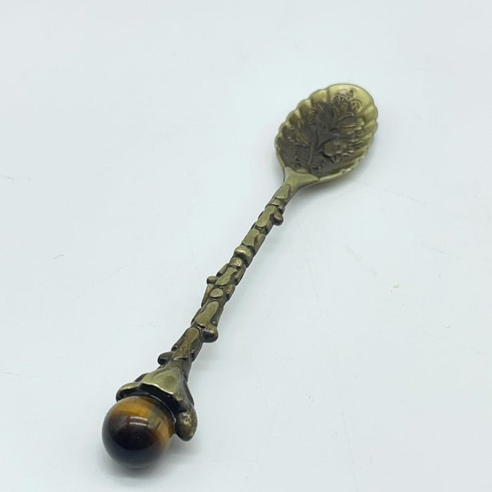 5 Colors Coffee Spoon With Tiger Eye Sphere Wholesale