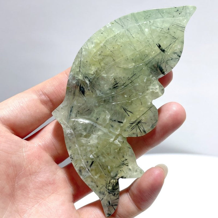 5 Pairs Beautiful Prehnite Butterfly Wing With Stand