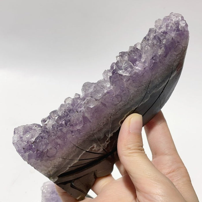 5 Pieces Amethyst Cluster Butterfly Fairy Carving