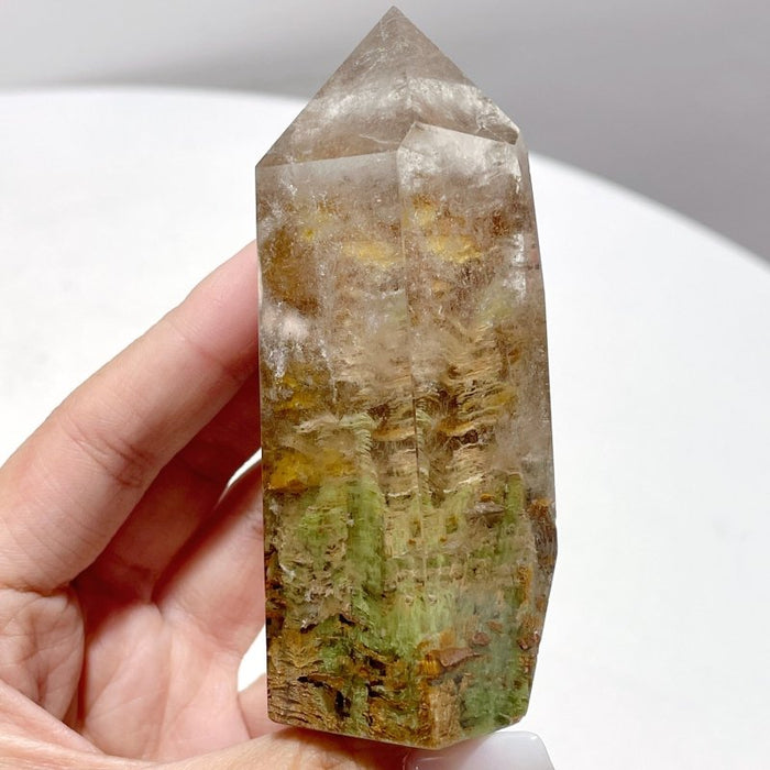 5 Pieces Beautiful Garden Quartz Tower Points 8-12.7cm