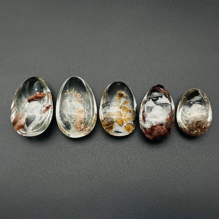 5 Pieces Beautiful Scenery Garden Quartz Inner Scene Carving