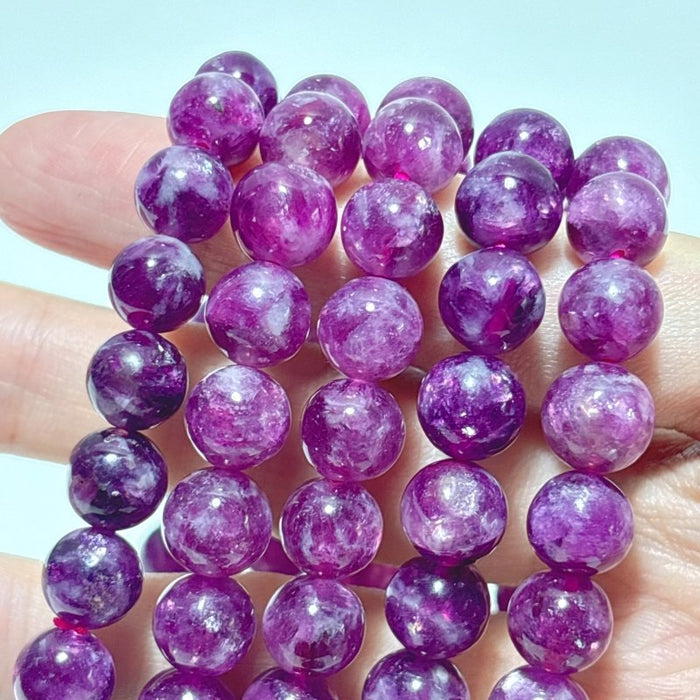 5 Pieces Beautiful Spark Lepidolite High Quality Bracelets (HGUB26)