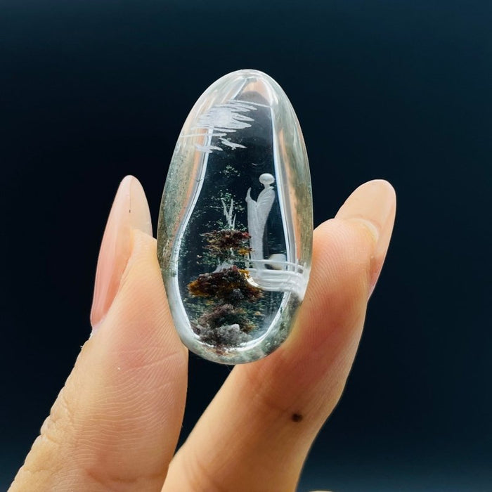 5 Pieces Buddhist Monk Bodhi Kensho Garden Quartz Inner Scene Carving