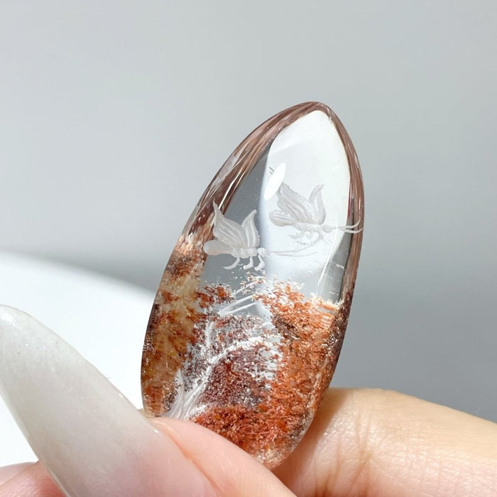 5 Pieces Butterfly Garden Quartz Inner Scene Carving