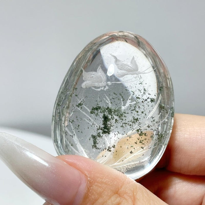 5 Pieces Butterfly Garden Quartz Inner Scene Carving