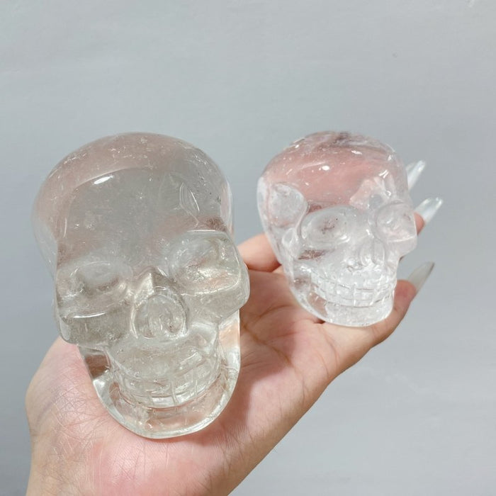 5 Pieces Clear Quartz Skull Carving
