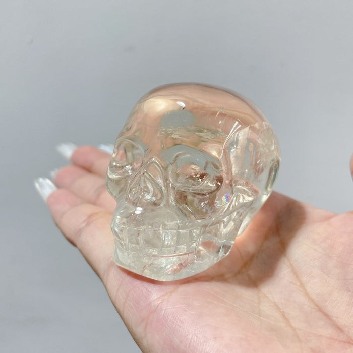 5 Pieces Clear Quartz Skull Carving