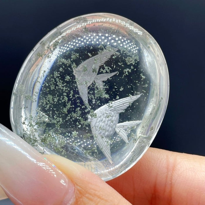 5 Pieces Fish The Underwater World Garden Quartz Inner Scene Carving