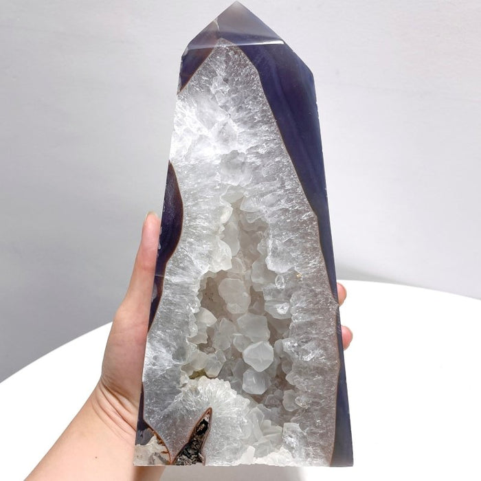 5 Pieces Large Druzy Geode Agate Points