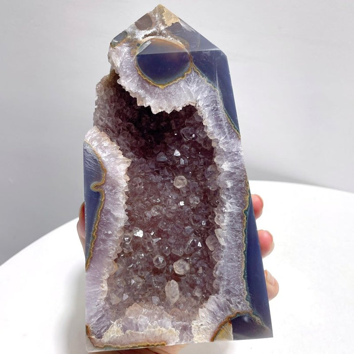 5 Pieces Large Druzy Geode Agate Points