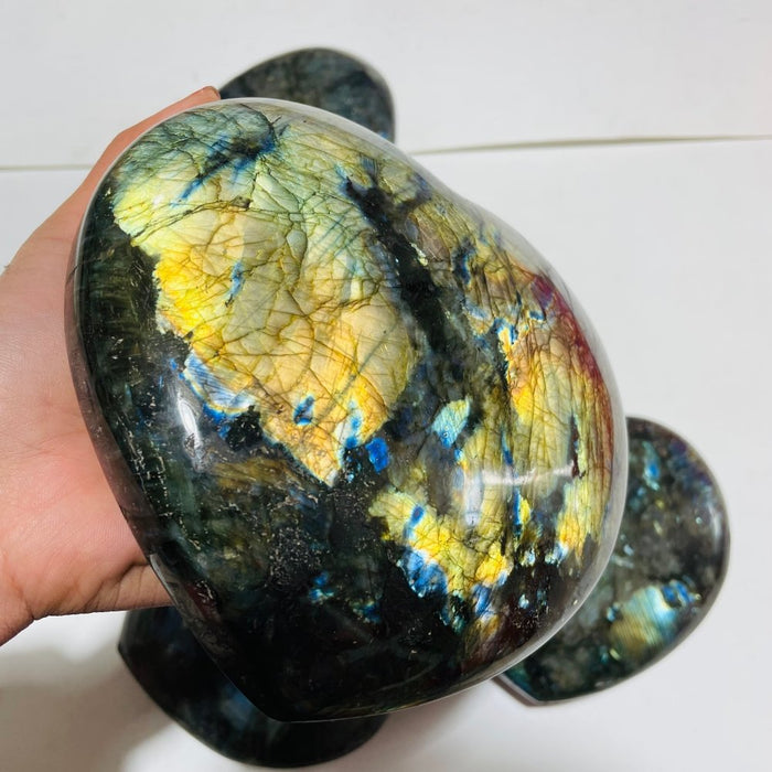 5 Pieces Large Labradorite Heart