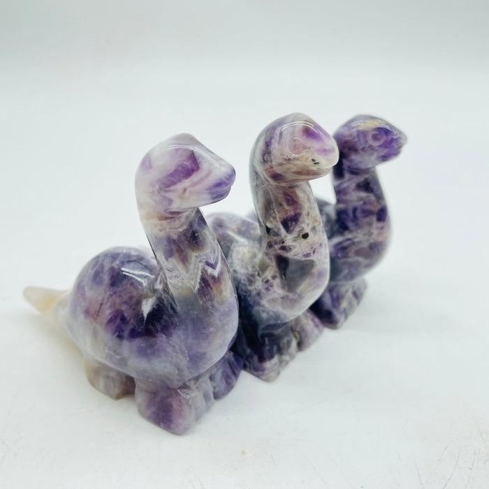5 Types Dinosaur Chevron Amethyst & Moss Agate Carving Animals Wholesale