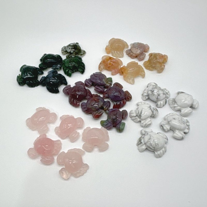 5 Types Mini Crab Rose Quartz Moss Agate Wholesale