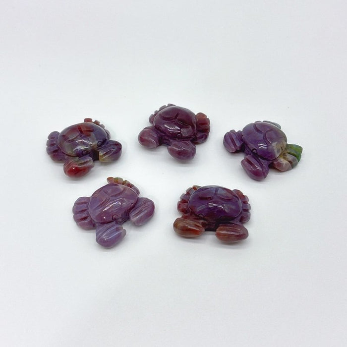 5 Types Mini Crab Rose Quartz Moss Agate Wholesale