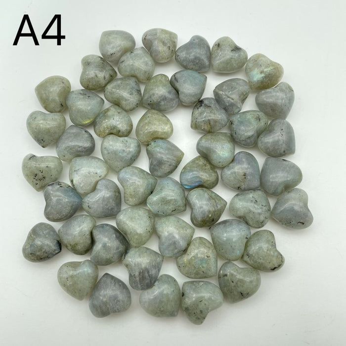 5 Types Mini Heart Pocket Heart Crystals 0.6in(1.5cm) Wholesale Rose Quartz Aventurine