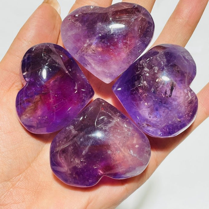 52 Pieces Ametrine Heart Crystal