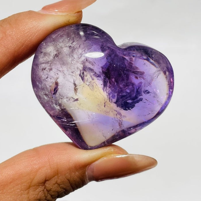 52 Pieces Ametrine Heart Crystal