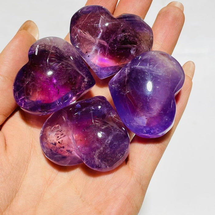 52 Pieces Ametrine Heart Crystal
