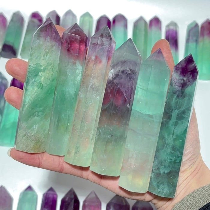 55 Pieces Watermelon Colourful Fluorite Tower