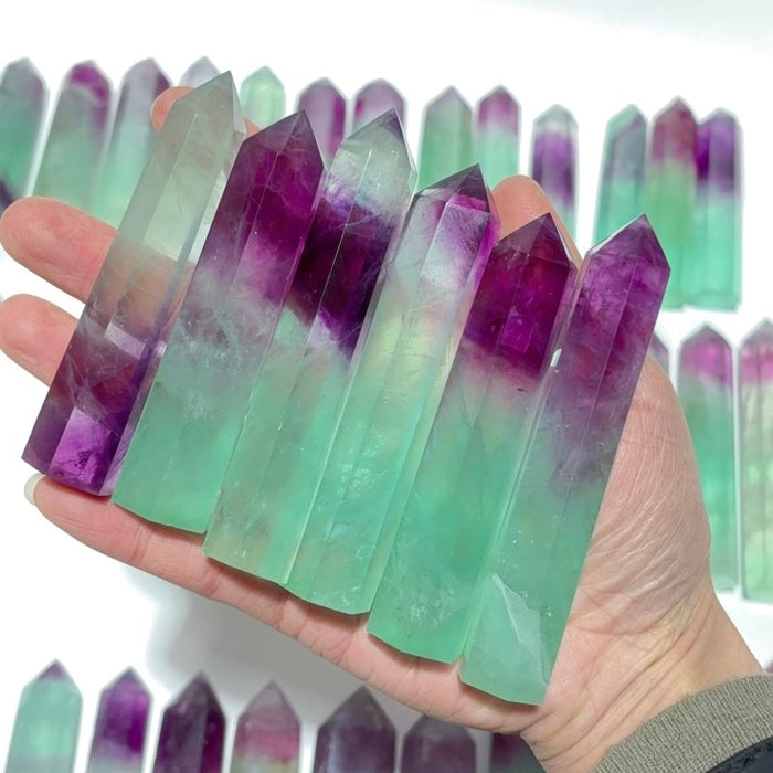 55 Pieces Watermelon Colourful Fluorite Tower