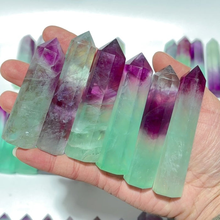 55 Pieces Watermelon Colourful Fluorite Tower