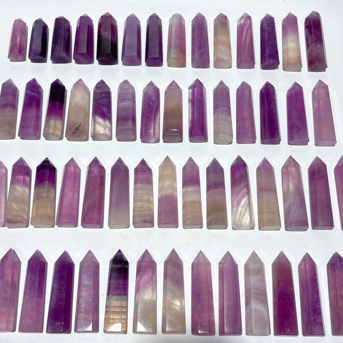 58 Pieces Purple Fluorite Points