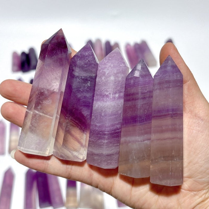 58 Pieces Purple Fluorite Points