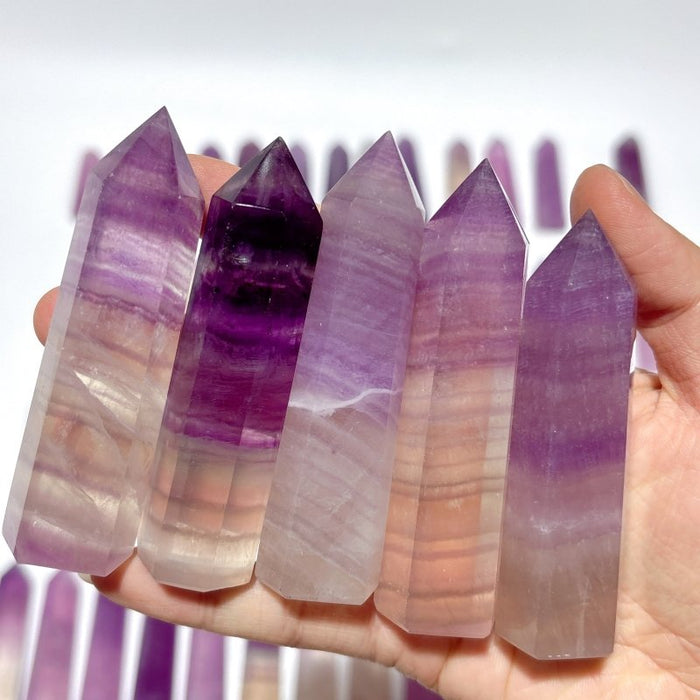 58 Pieces Purple Fluorite Points