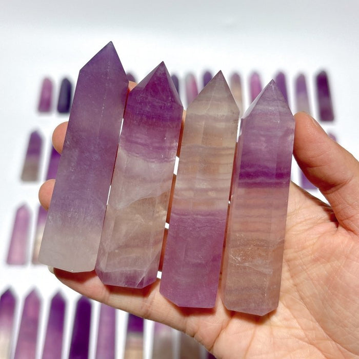 58 Pieces Purple Fluorite Points