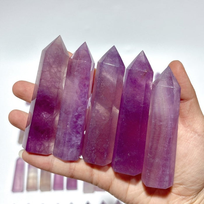 58 Pieces Purple Fluorite Points