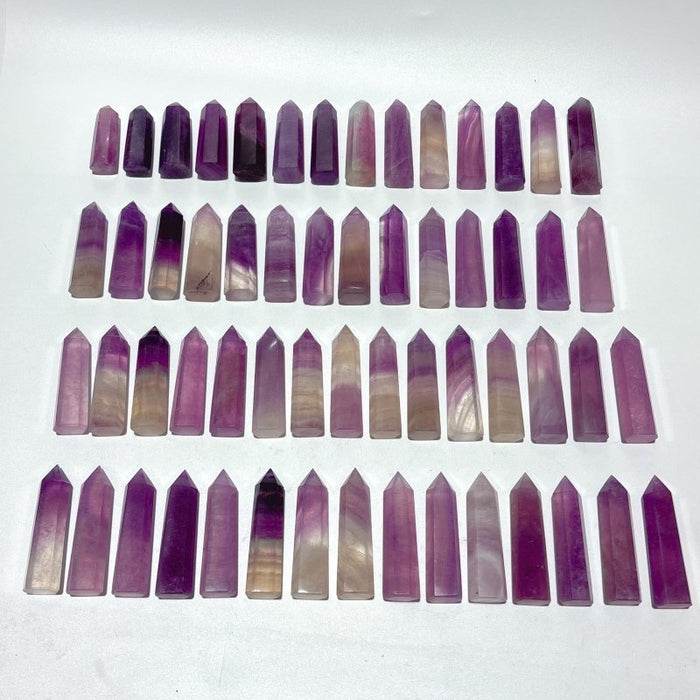 58 Pieces Purple Fluorite Points