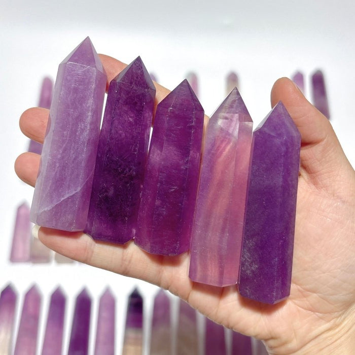 58 Pieces Purple Fluorite Points