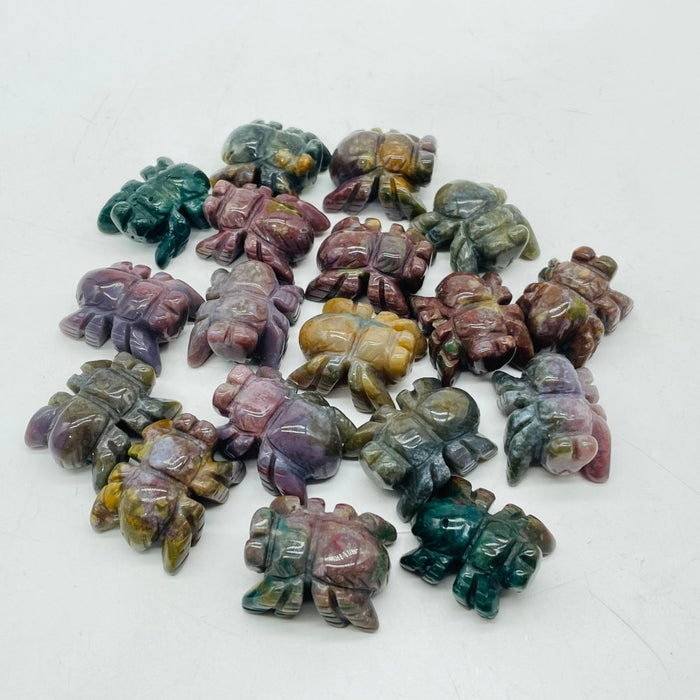 Ocean Jasper Spider Carving Wholesale