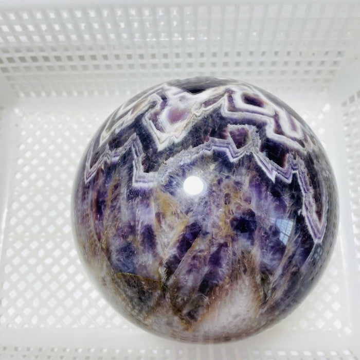 5.9in High Quality Large Chevron Amethyst Sphere