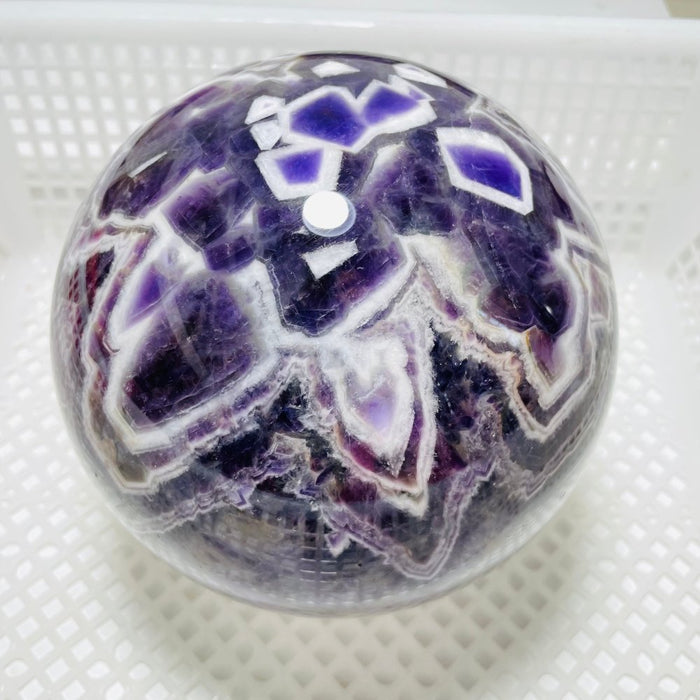 5.9in High Quality Large Chevron Amethyst Sphere