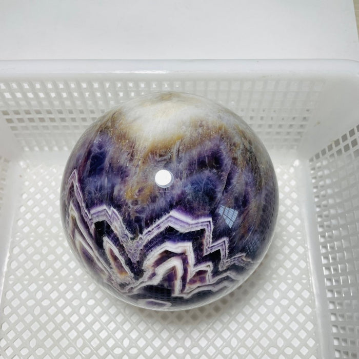 5.9in High Quality Large Chevron Amethyst Sphere
