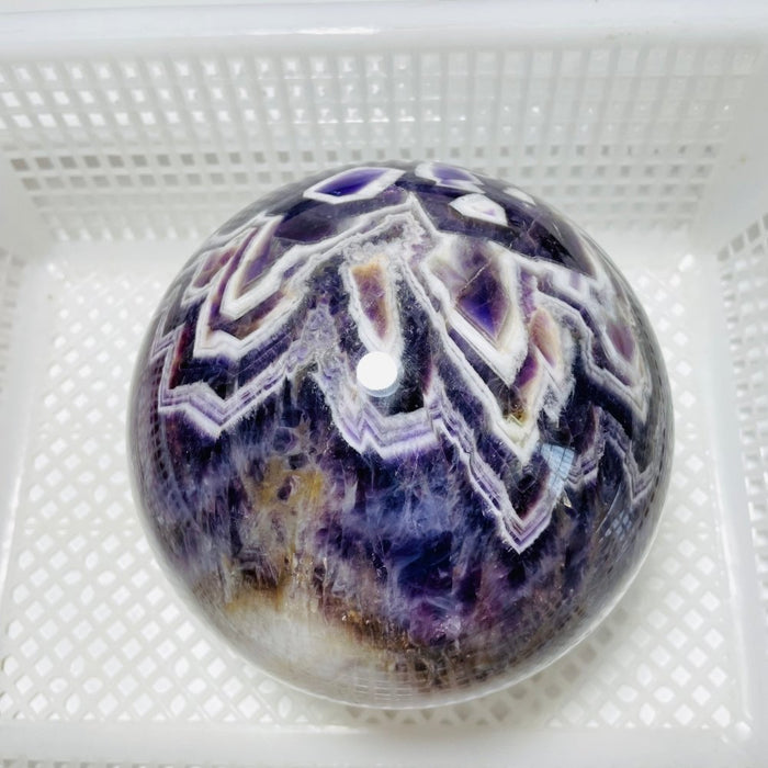 5.9in High Quality Large Chevron Amethyst Sphere