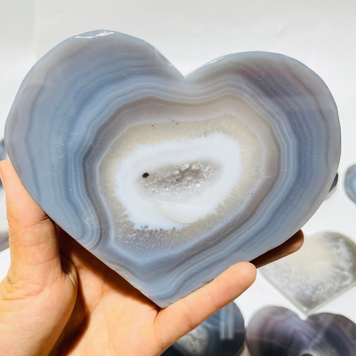 23 Pieces High Quality Large Geode Druzy Agate Heart