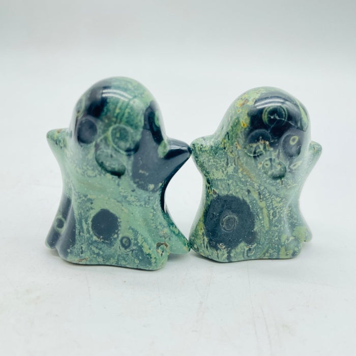 5Types Ghost Crazy Agate & Moss Agate Halloween Carving Wholesale