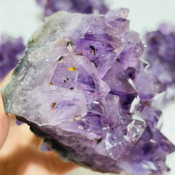 6 Pieces Beautiful Amethyst Cacoxenite Super7 Cluster