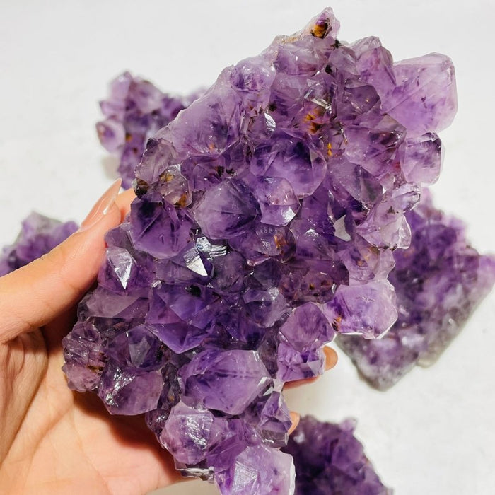 6 Pieces Beautiful Amethyst Cacoxenite Super7 Cluster