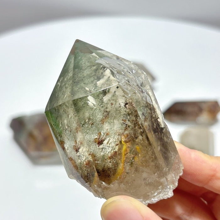 6 Pieces Beautiful Garden Quartz Points Raw Bottom