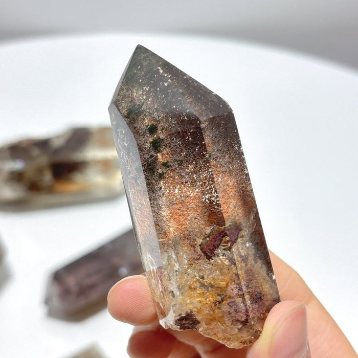 6 Pieces Beautiful Garden Quartz Points Raw Bottom