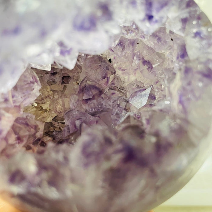 6 Pieces High Quality Amethyst Geode Spheres